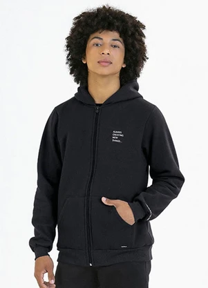 Soft Bonni - Jaqueta Teen em Moletom Preto - SOFT BONNI