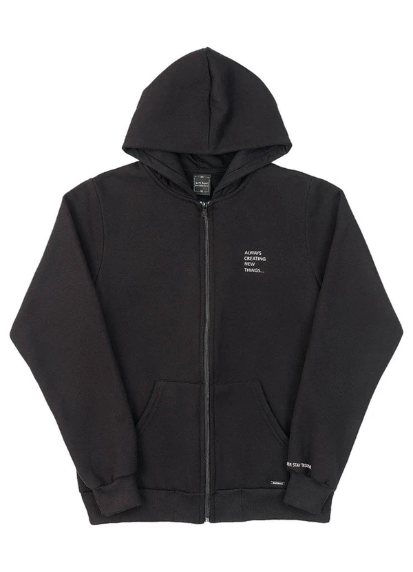 Soft Bonni - Jaqueta Teen em Moletom Preto 3