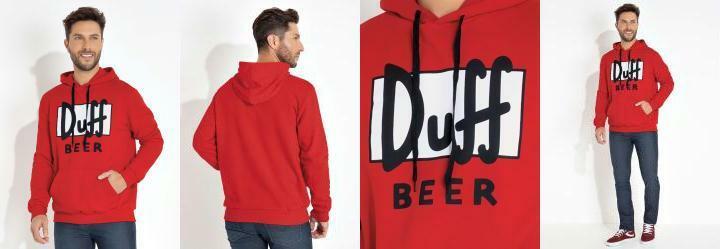 Moletom Duff Vermelho com Estampa The Simpsons