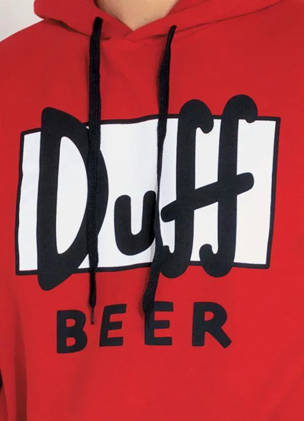 The Simpsons - Moletom Duff Vermelho com Estampa The Simpsons 3