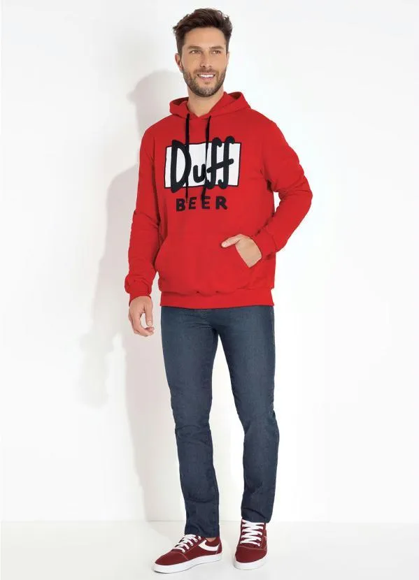 The Simpsons - Moletom Duff Vermelho com Estampa The Simpsons 4