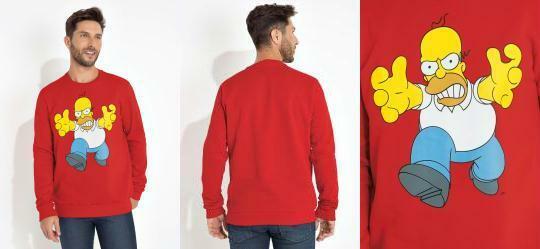 Moletom Homer Vermelho com Estampa The Simpsons