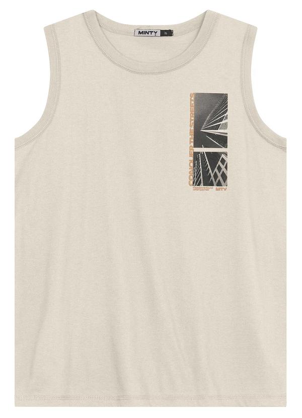 Minty - Machão Juvenil Masculino em Meia Malha Bege