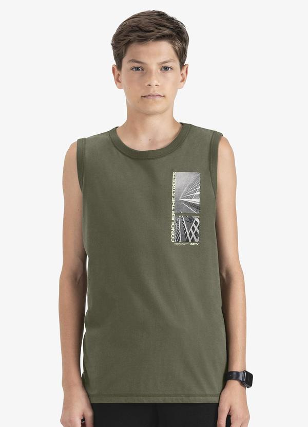 Minty - Machão Juvenil Masculino em Meia Malha Verde