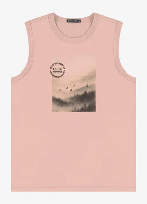 Diametro - Machão Masculino Meia Malha Rosa - DIAMETRO