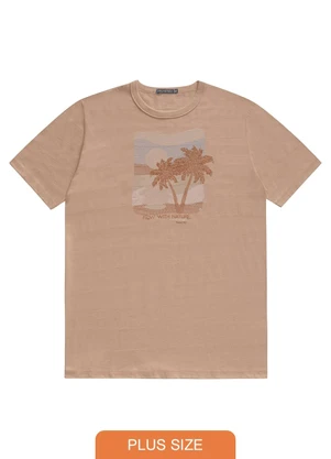 Diametro - Machão Plus Size Masculino em Meia Malha Marrom - DIAMETRO