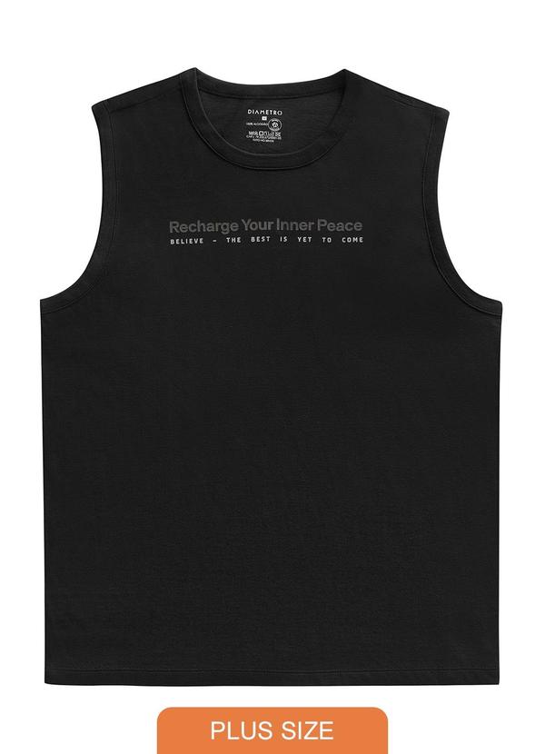 Diametro - Machão Plus Size Masculino em Meia Malha Preto