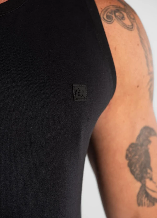 The Philippines - Regata Básica em Algodão Preto 4