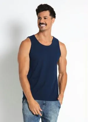 Moda Pop - Regata Básica Marinho - MODA POP