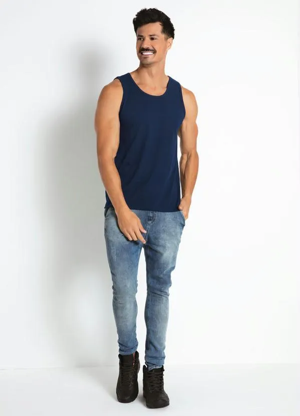 Moda Pop - Regata Básica Marinho 3