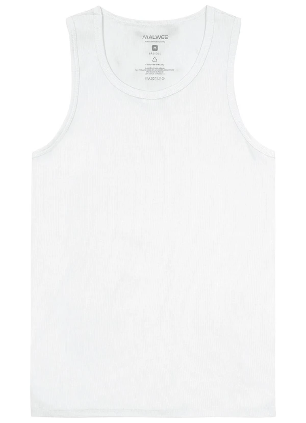 Malwee - Regata Branca Masculina Slim em Ribana 3