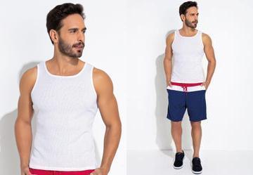 Regata Branco em Canelado