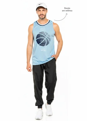 Decoy - Regata com Estampa Basketball Azul - DECOY
