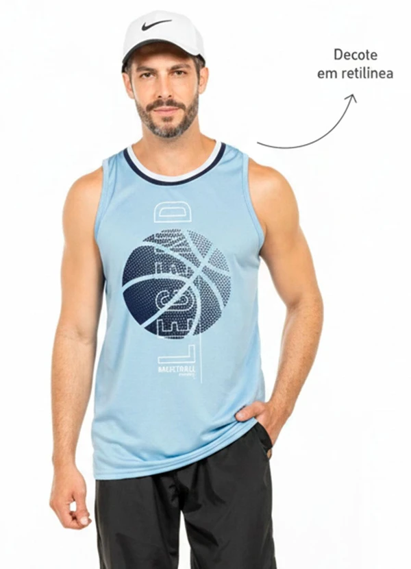 Decoy - Regata com Estampa Basketball Azul
