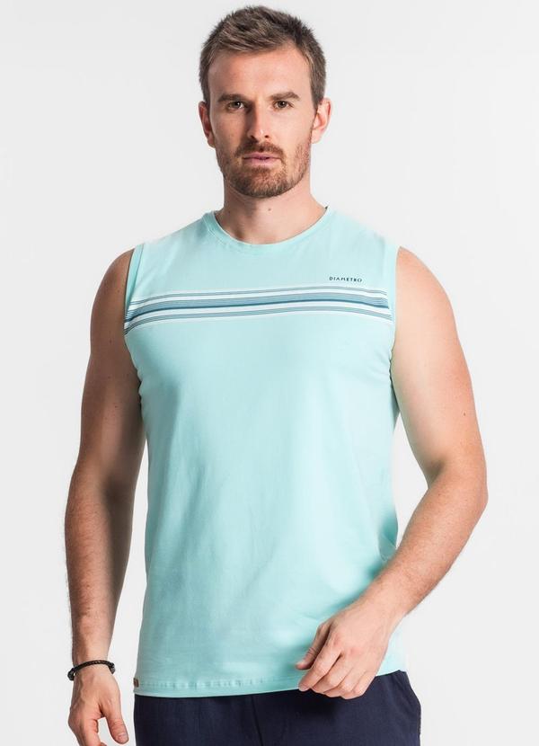 Diametro - Regata de Cotton Masculina Azul