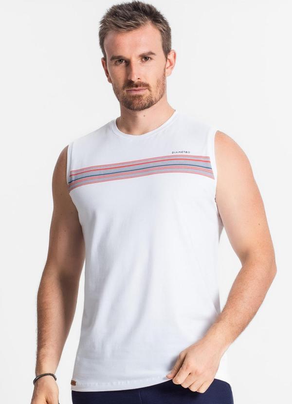 Diametro - Regata de Cotton Masculina Branco