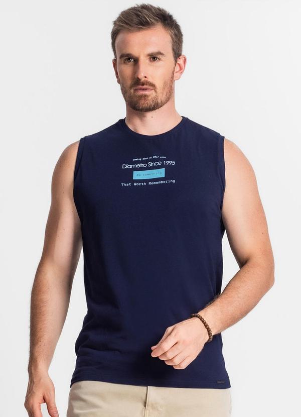 Diametro - Regata de Meia Malha Masculina Azul