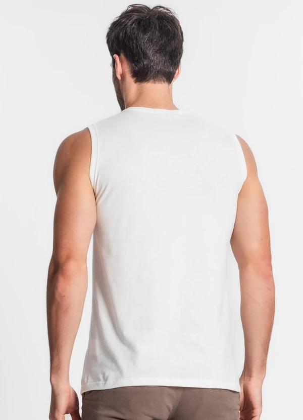 Diametro - Regata de Meia Malha Masculina Bege 2