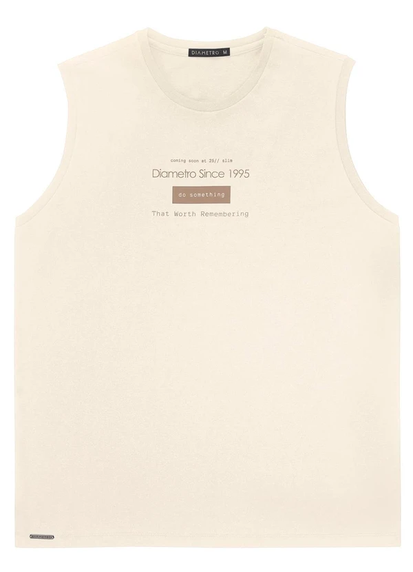 Diametro - Regata de Meia Malha Masculina Bege 5