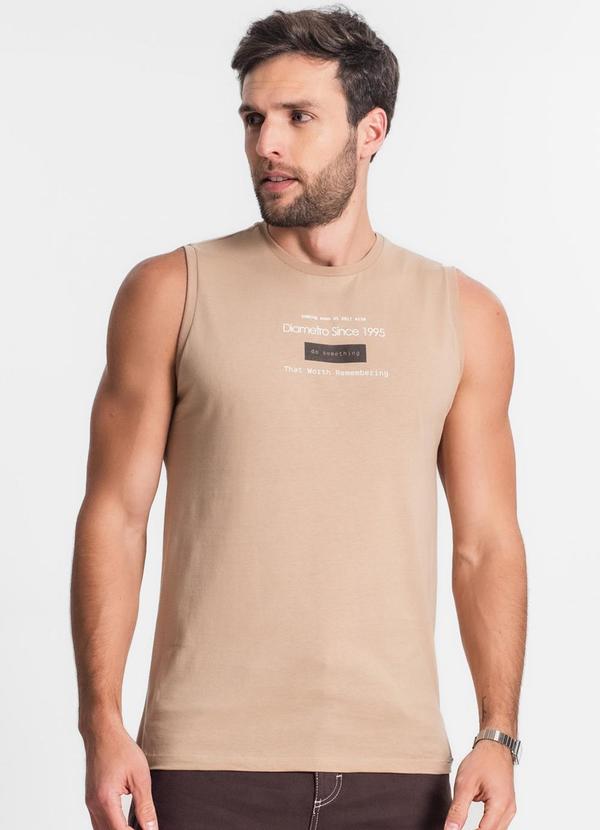 Diametro - Regata de Meia Malha Masculina Marrom