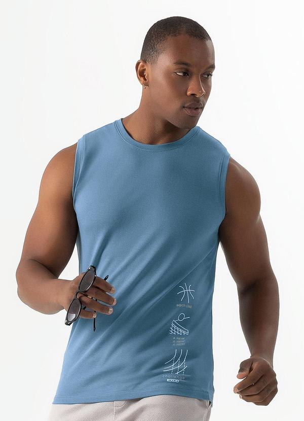 Exco - Regata em Algodão Azul