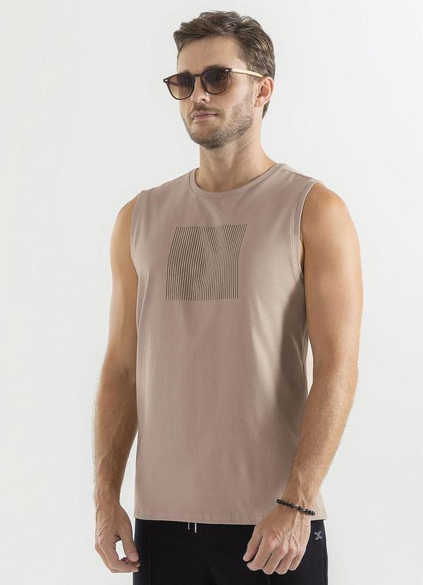 Exco - Regata em Algodão Marrom Claro