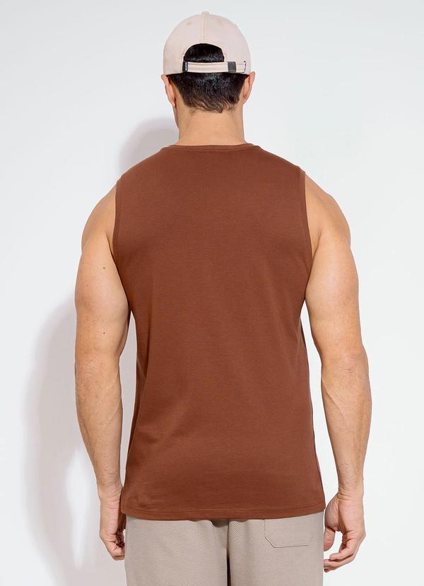 Exco - Regata em Algodão Marrom 2