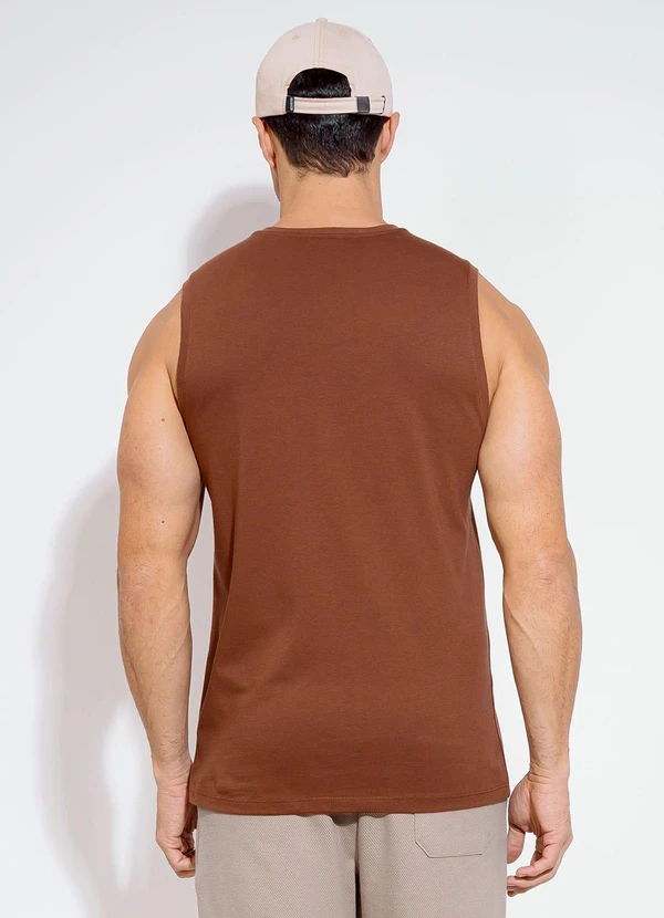 Exco - Regata em Algodão Marrom 2