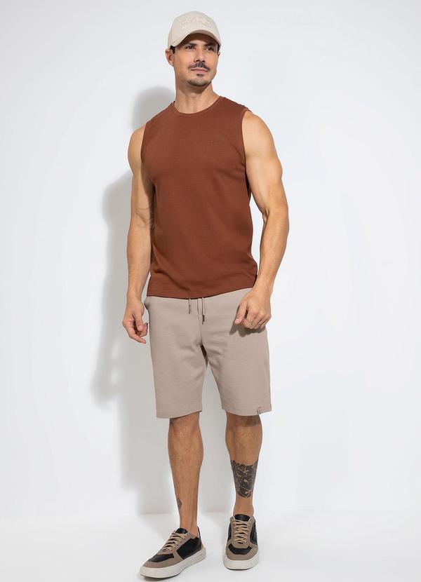 Exco - Regata em Algodão Marrom 3