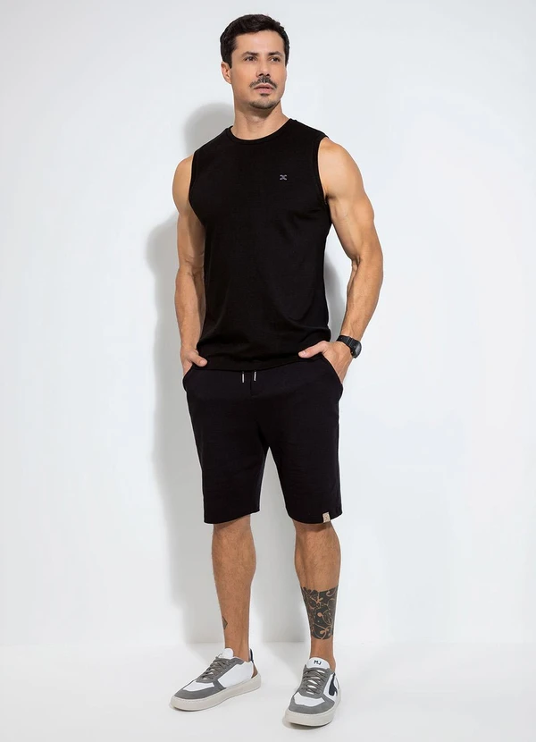 Exco - Regata em Algodão Preto 3