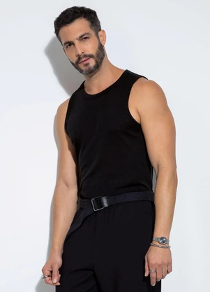 Exco - Regata em Malha Texturizada Preto - EXCO