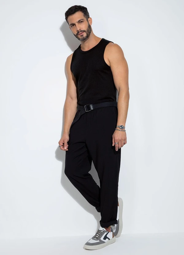 Exco - Regata em Malha Texturizada Preto 2