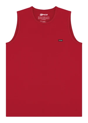 Fico - Regata em Meia Malha de Algodão Vermelho - FICO