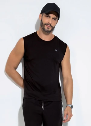 Exco - Regata em Tecido Tecnológico Preto - EXCO