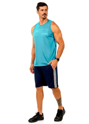Decoy - Regata Fitness com Estampa Masculina Azul - DECOY