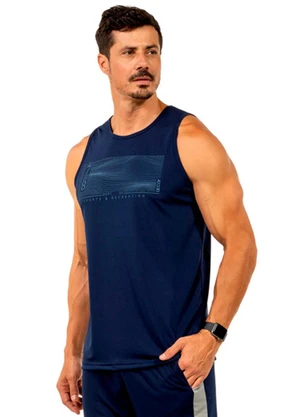 Decoy - Regata Fitness com Estampa Masculina Azul - DECOY