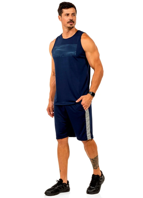 Decoy - Regata Fitness com Estampa Masculina Azul 2