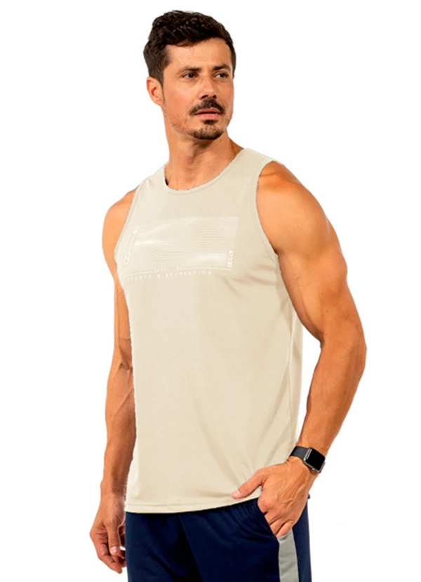 Decoy - Regata Fitness com Estampa Masculina Bege
