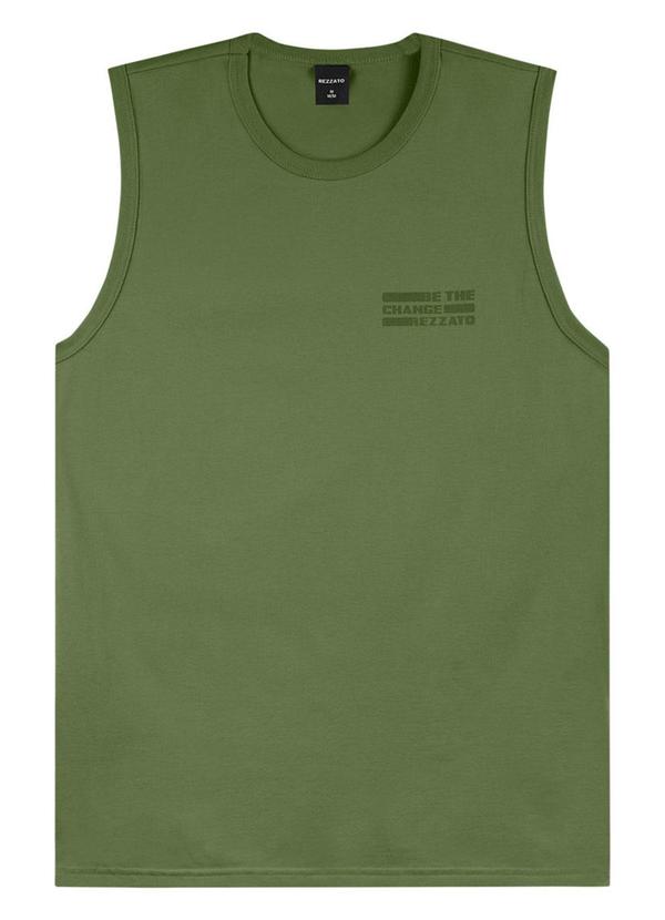 Rezzato - Regata Frase Estampada Adulto Masculino Verde 1