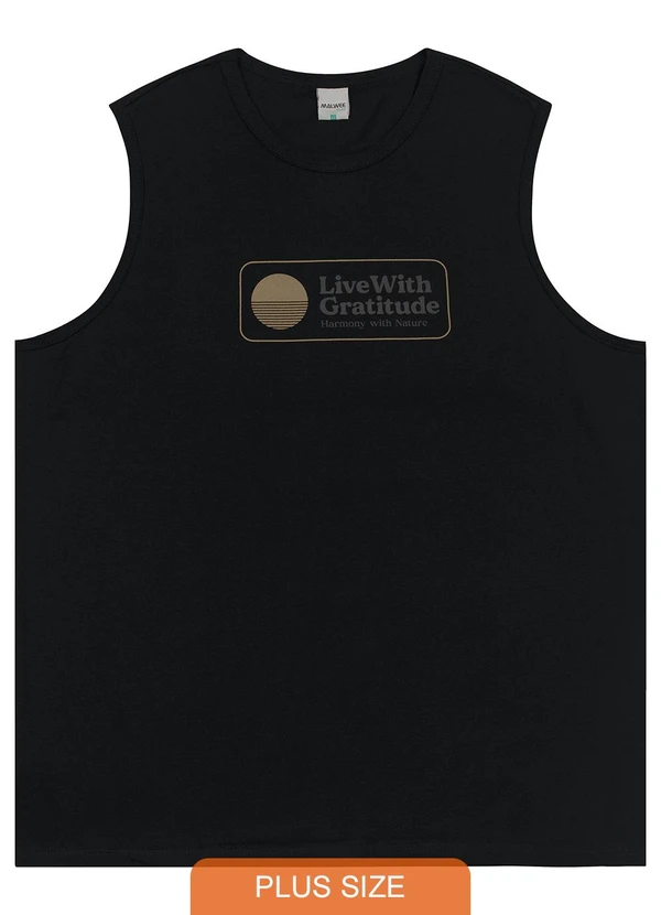 Malwee - Regata Live With Gratitude Plus Preto