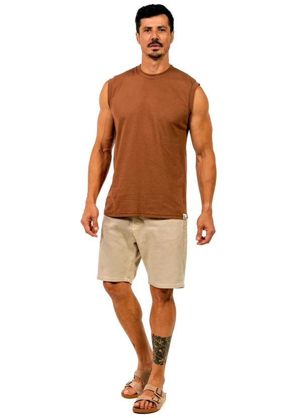 Decoy - Regata Machão Casual Masculina Marrom 2