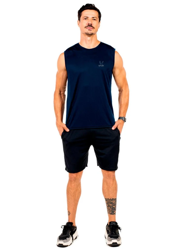Decoy - Regata Machão Fitness Masculina Azul 2