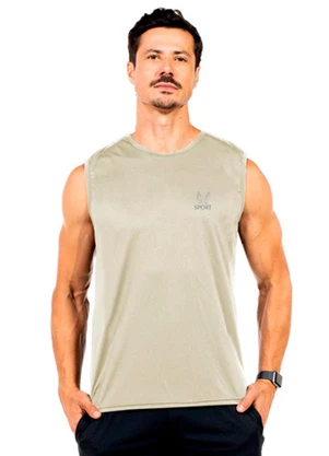 Decoy - Regata Machão Fitness Masculina Bege - DECOY