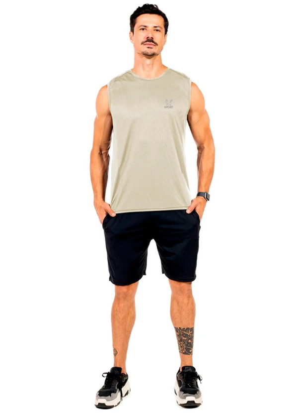 Decoy - Regata Machão Fitness Masculina Bege 2