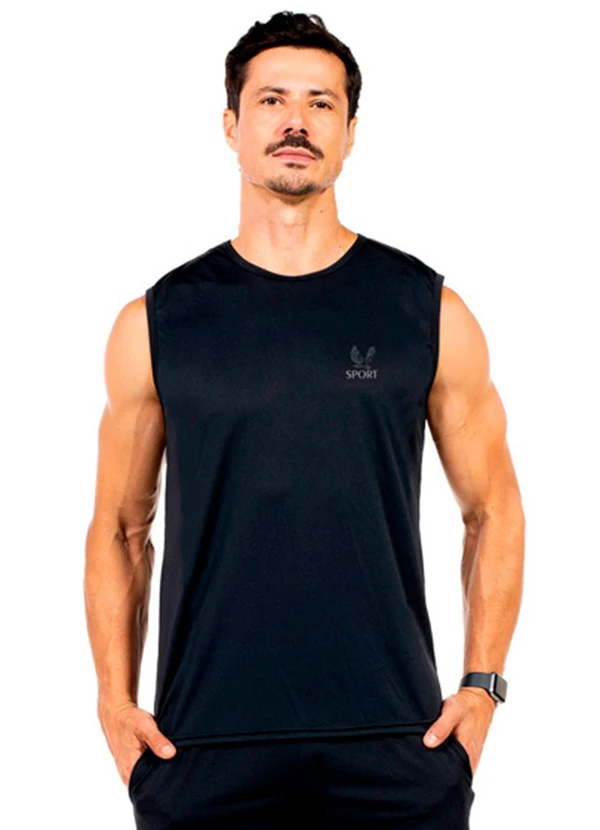 Decoy - Regata Machão Fitness Masculina Preto