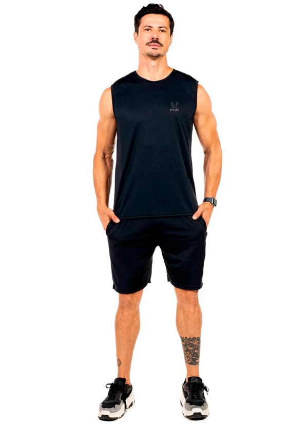 Decoy - Regata Machão Fitness Masculina Preto 2