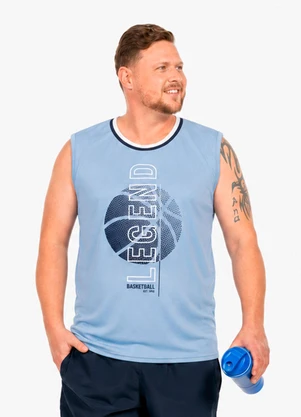 Decoy - Regata Machão Plus Size Basketball Azul - DECOY