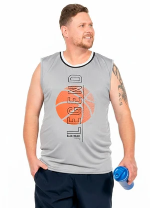 Decoy - Regata Machão Plus Size Basketball Cinza - DECOY