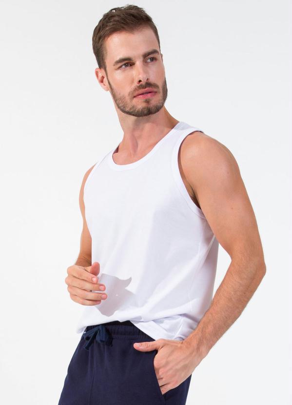 Rovitex - Regata Masculina Básica Branco