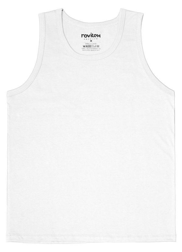 Rovitex - Regata Masculina Básica Branco 3
